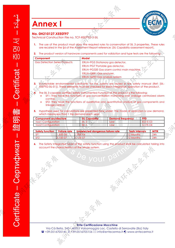 西安贏潤(rùn)環(huán)?？萍技瘓F(tuán)有限公司獲得“SIL證書認(rèn)證”SIL證書認(rèn)證